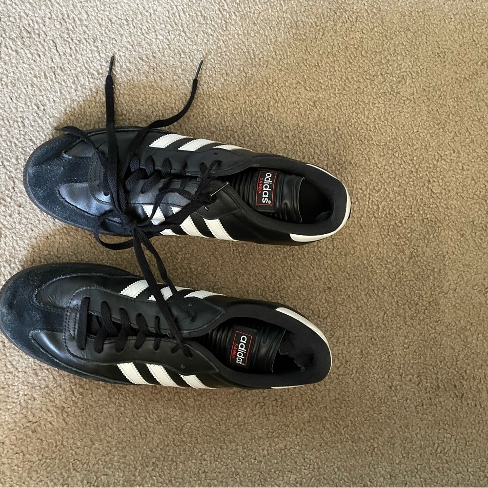 Adidas Men's Black and White Sneakers